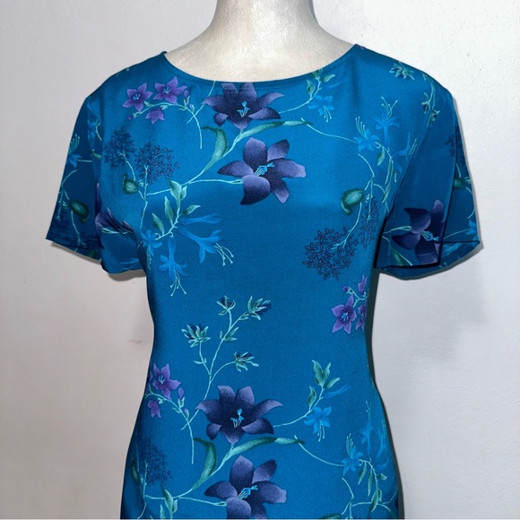 Vintage Laura Ashley Silk Floral Maxi Dress - Picture 2 of 8